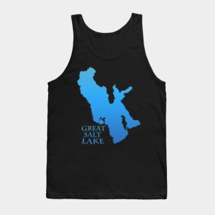 Great Salt Lake in Utah Outline Tank Top